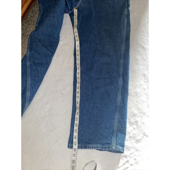 Vintage Mens Jean Denim Bib Overalls Pointer Brand Sz 36 Short Made in USA - Picture 7 of 15